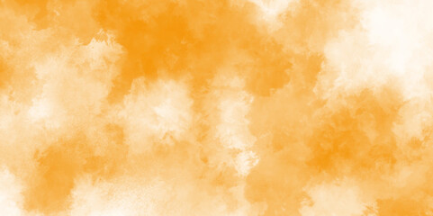 abstract brush color orange watercolor background on paper, Small orange  or pink watercolor stain on a transparent background,  Grunge watercolour illustration.