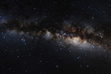 Naklejka premium Starlit expanse of the cosmos brimming with celestial bodies in the immensity of the universe, astral display