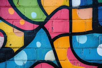 Fototapeta premium Creative mural design for a unique pop art background setting