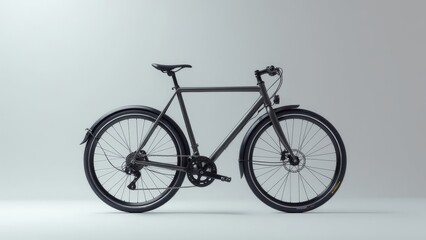 Fototapeta premium Stylish Urban Bicycle for Eco-Conscious Commuters on Sleek Background