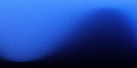 Grain Textured Dark Blue Abstract Gradient Wallpaper background template. Blue and dark blue gradation layout design with matte grunge effect. Grainy blue abstract backdrop. 
