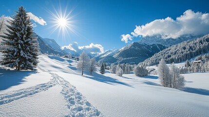 A snowy winter landscape