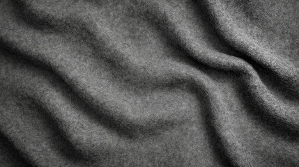 Close-up shot of a soft, dark grey felt fabric texture.