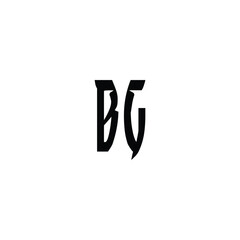 BG monogram logo design letter text name symbol monochrome logotype alphabet character simple logo
