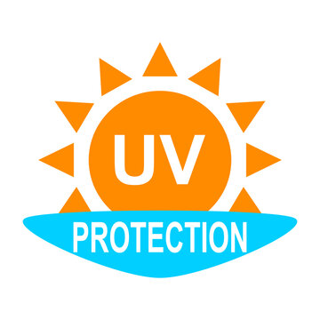 Uv protection vector icons. Protection from sun radiation and ultraviolet.
