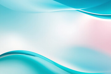 Naklejka premium Elegant Gradient Waves of Blue and Pink, created by generative AI