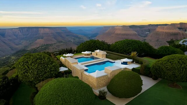 Discoverstunning highend residential house perched atopgrassy a Calabasas Park Estates luxurious estate properties breathtaking canyon views perfect real showcases stunning 4K footage hill residence