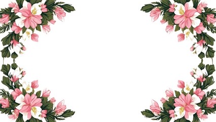 Ornate white frame with a cream flower, set against a textured white background.