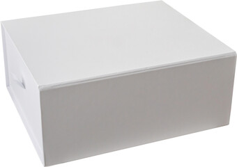 Mockup white box isolated on white background