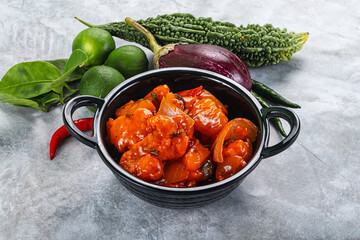 Chinese cuisine - Prawn sweet and sour sauce