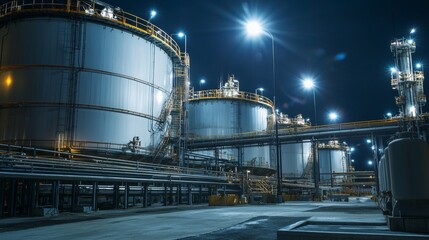 Obraz premium Fuel storage system details including safety measures and lighting specifications