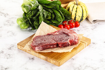 Raw rib eye beef premium steak