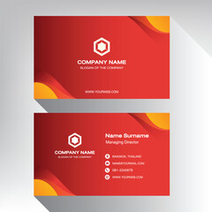 Visiting card, Vector modern creative simple and clean business card design, business card, red abstract unique luxury and professional name card design. red color.