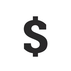 Fototapeta premium Minimalistic Dollar Sign Currency Money Cash Banking