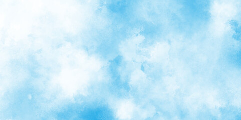 Abstract Blue and white Watercolor Background, sky blue watercolor background, Pastel blue paper texture pattern background with space, Colorful gradient ink colors .