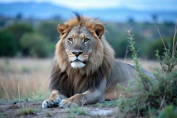 Obraz premium Wild Lion in Nature