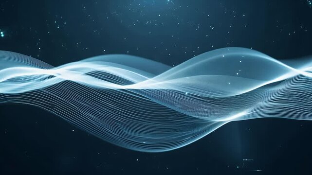 Seamless 4K Animation Illustrates Speed Power Data Visualization abstract light flowing particle technology background line connection ray high