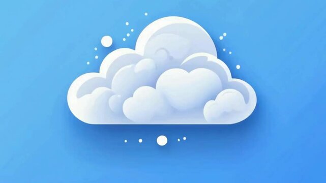 cloud computing concept on blue background