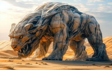 Fototapeta premium Stone Creature in Desert