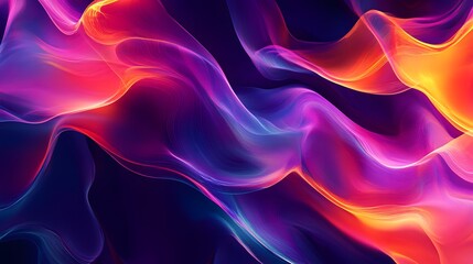 Obraz premium Abstract, colorful background with wavy shapes, creating an artistic and dynamic wallpaper design.