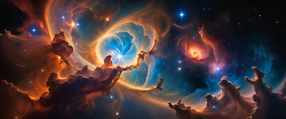 grand nebulae in the deep space