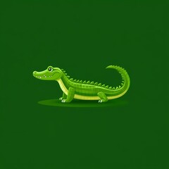 Fototapeta premium Flat Modern Crocodile Logo - Vector Icon Illustration