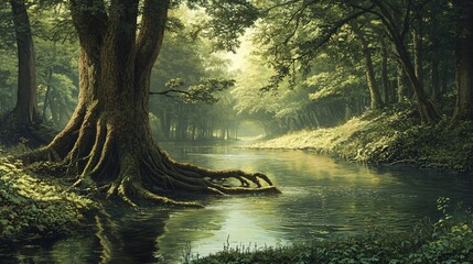 Tranquil Forest Stream