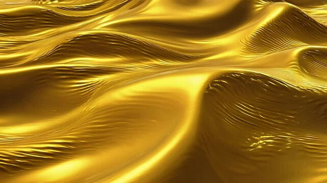 Abstract Background Rich Glamour Wavy Textures Associated Nature's Finest 4K 60 FPS gold liquid lava brocade amber honey drapery textile luxury elegant