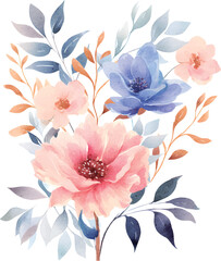 Obraz premium watercolor floral background