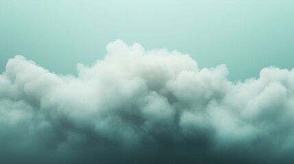 A cloudy sky with a light blue background