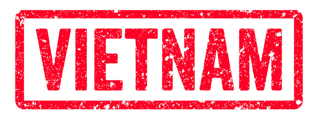 Vietnam Stamp Transparent Seal, Red Grunge Vietnam Word Rubber Stamp Seal
