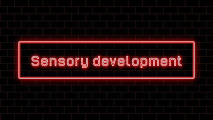 Sensory development のネオン文字