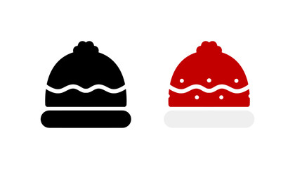 Santa Claus Christmas hat icon set with simple and modern design