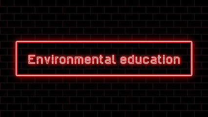 Environmental education のネオン文字