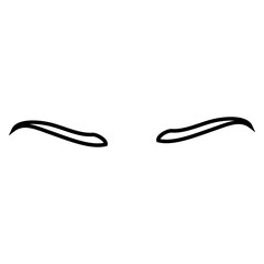 Brows icon vector. Eyebrow illustration sign. Forehead symbol or logo.