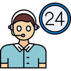 24 hours support Icon