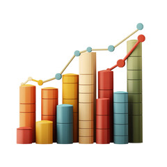 Dynamic Growth Visualization: Bar Graph with Trend Line