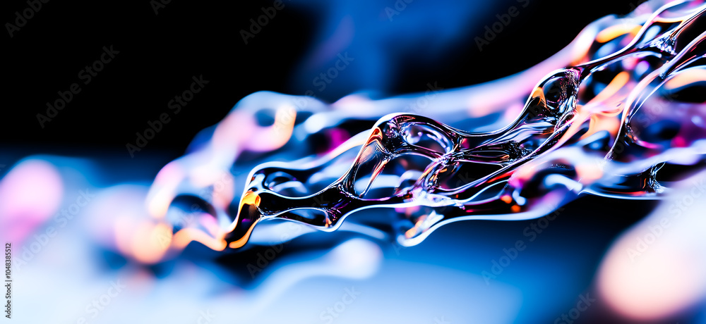 Aufkleber colorful abstract wave pattern with fluid motion