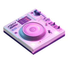 Fototapeta premium Vibrant Turntable Design for DJs and Music Lovers