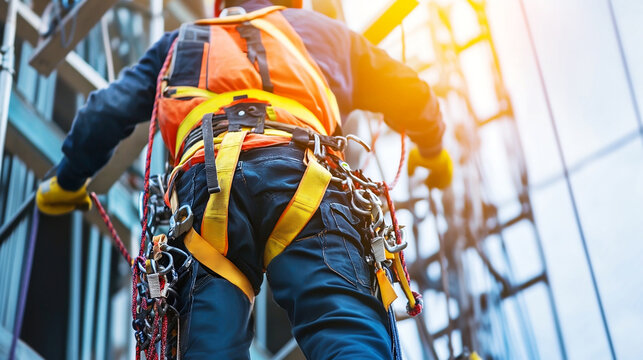 Fall Protection, Construction worker safety first, Generative ai