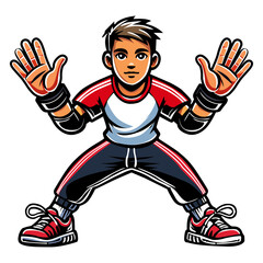 The handball goalkeeper