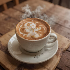 Fototapeta premium cup of coffee with beautiful background food photography