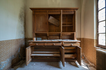 Forgotten Building in Northern Italy The Old Abandoned Seminary with a Blue Chapel