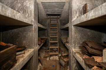 Forgotten Building in Northern Italy The Old Abandoned Seminary with a Blue Chapel