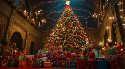 Obraz premium 大きなクリスマスツリー