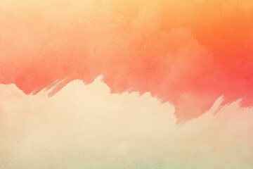 Fototapeta premium Beautiful watercolor texture featuring soft pinks, oranges, and whites blending seamlessly.