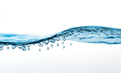 Fresh water ripples create serene atmosphere, showcasing bubbles rising gracefully. This captures essence of tranquility and fluidity in nature