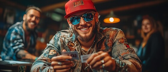 Obraz premium Group of Entrepreneurs in a Vibrant Setting