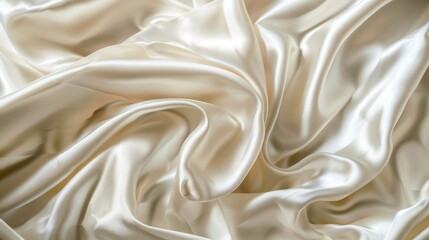 Obraz premium Smooth elegant white silk or satin luxury cloth textile