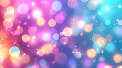 Fototapeta premium Vibrant high-energy background with multicolored neon lights creating an abstract bokeh effect